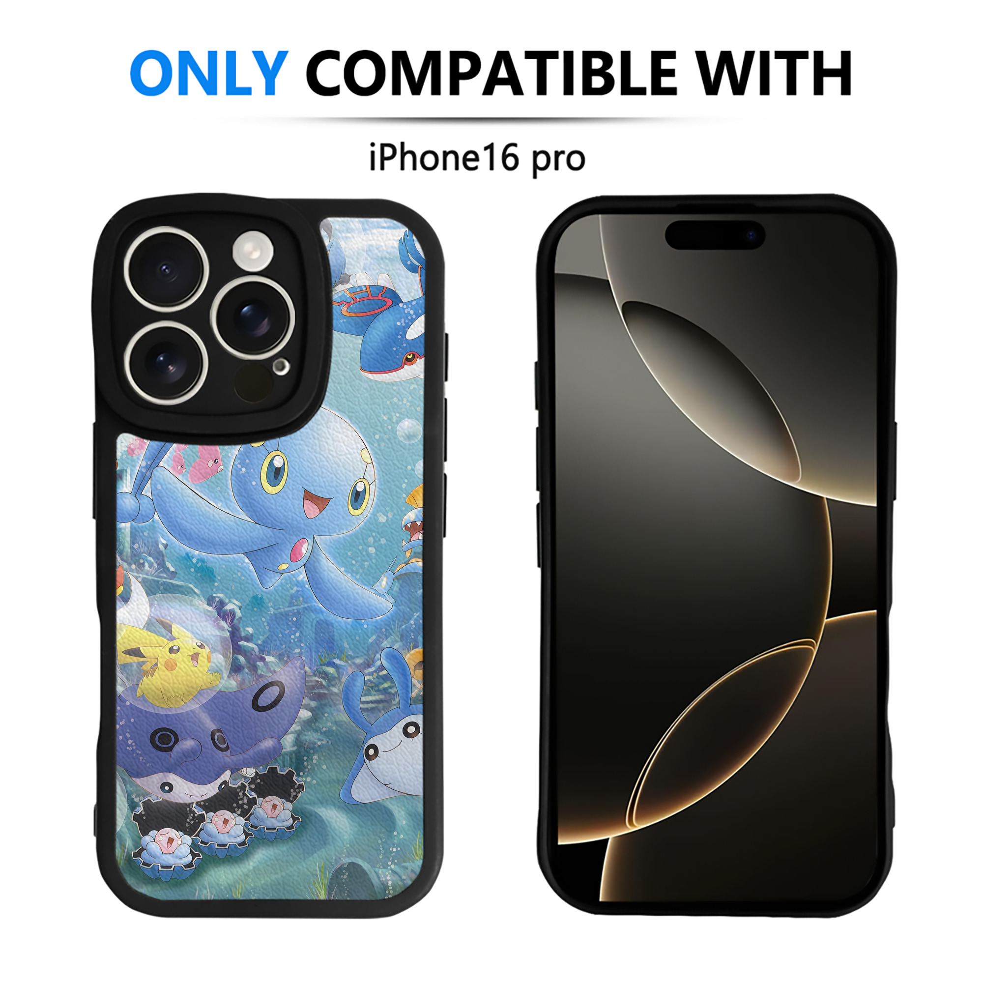 （画像用） ポケットモンスター Pokémon 【iPhone 16シリーズ対応】シリコンスマホケース（レザー調） 材質：シリコン